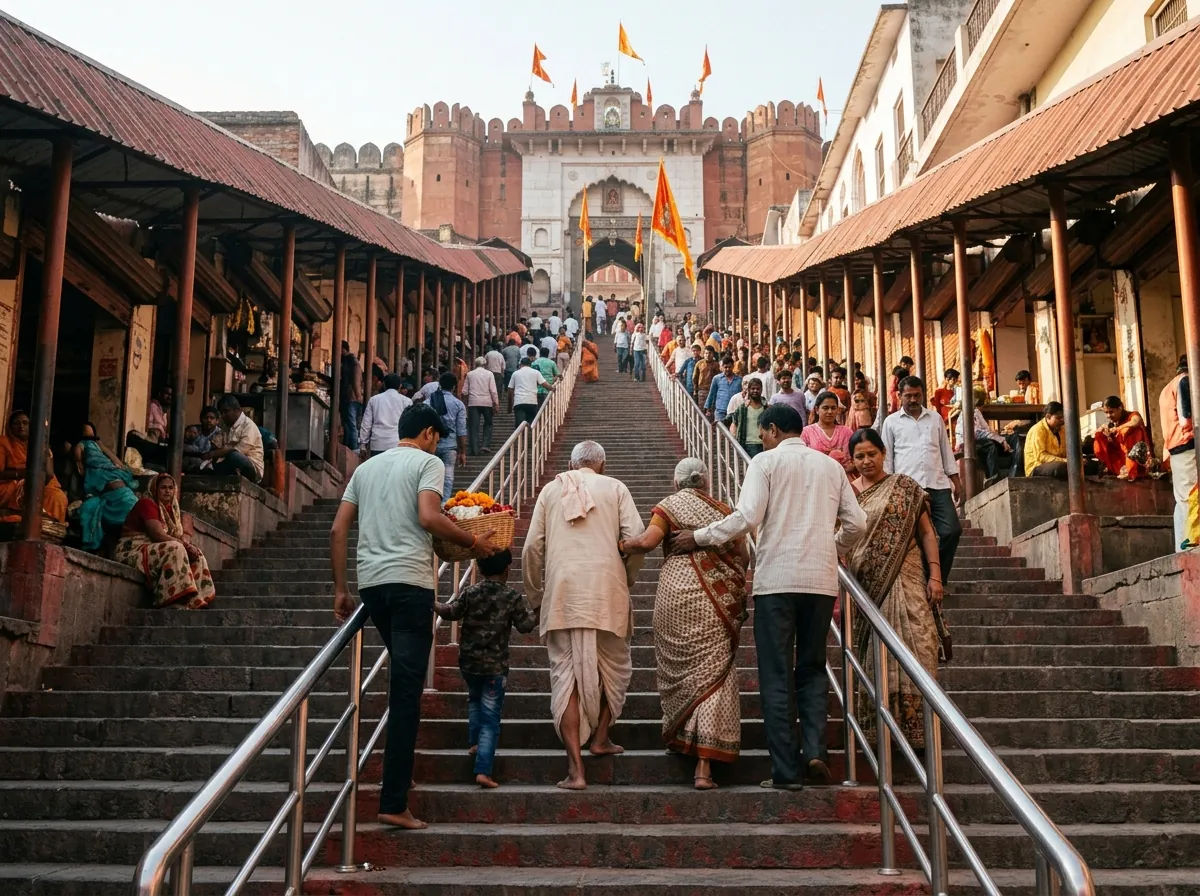HANUMANGARHI, AYODHYA — WITH ELDERLY PARENTS — supporting photo for this section, first-hand preferred