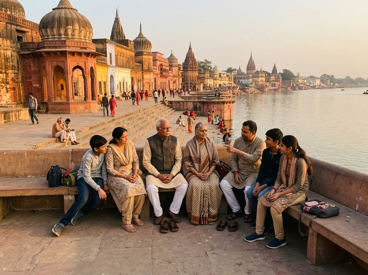 SARYU GHATS AND RAM KI PAIDI — WITH ELDERLY PARENTS — supporting photo for this section, first-hand preferred