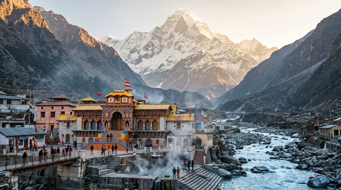 BADRINATH: THE FINAL DHAM GUIDE — FRONT VIEW / HERO — hero image, 16:9, first-hand photo preferred; if sourced, credit visibly