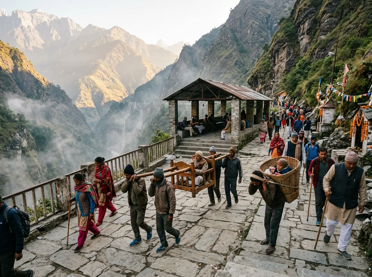 CHAR DHAM WITH ELDERLY PARENTS — PER-DHAM ACCESSIBILITY — supporting photo for this section, first-hand preferred