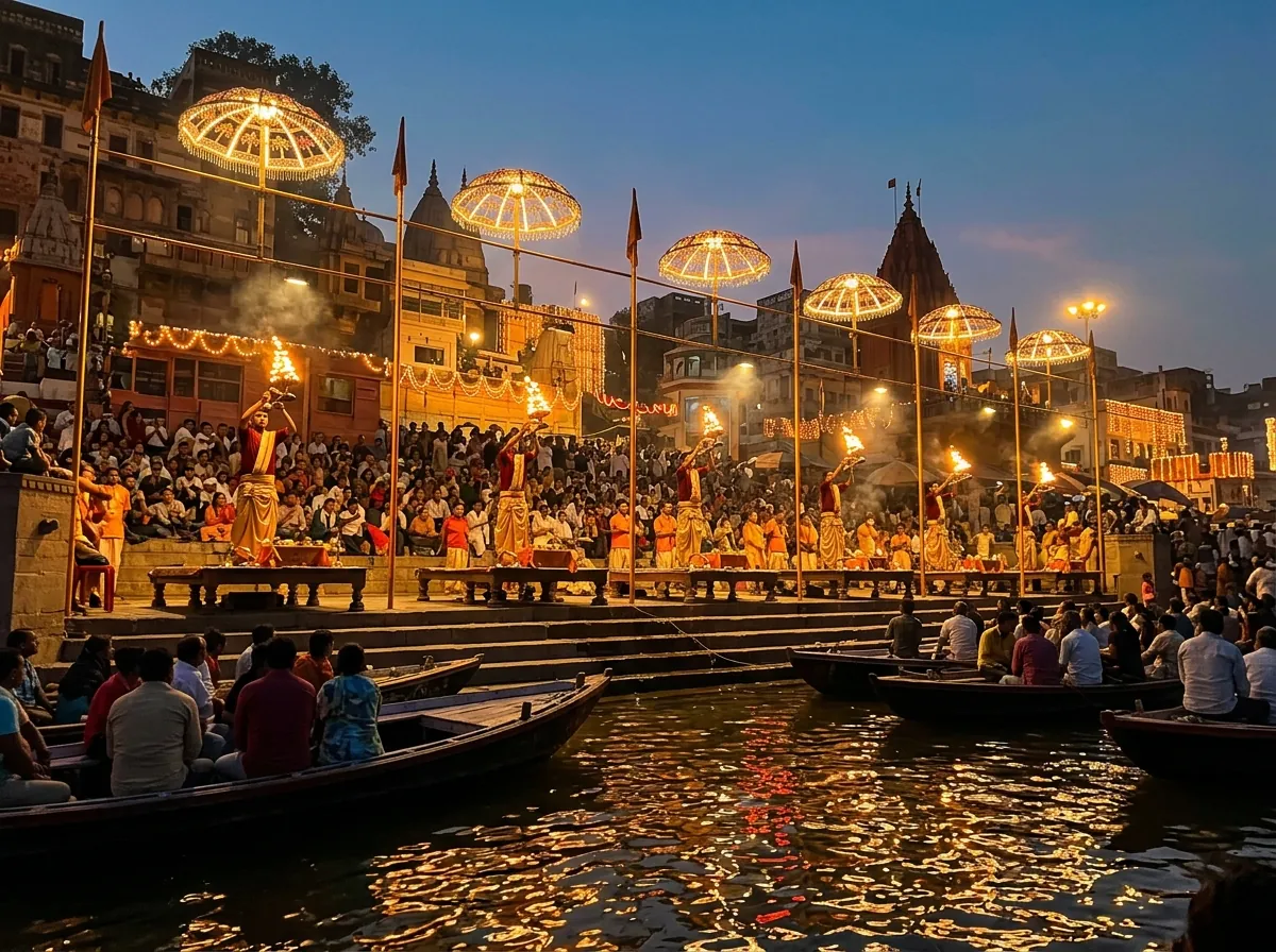 VARANASI IN 2 DAYS — DAY 1 — THE TEMPLE CORE AND THE RIVER AT NIGHT — supporting photo for this section, first-hand preferred