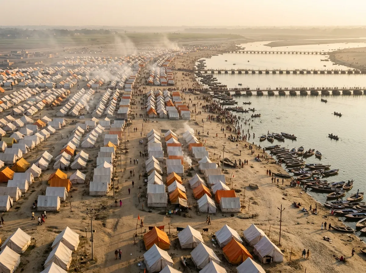 MAGH MELA 2027, PRAYAGRAJ — MELA VS KUMBH, ONE PARAGRAPH — supporting photo for this section, first-hand preferred