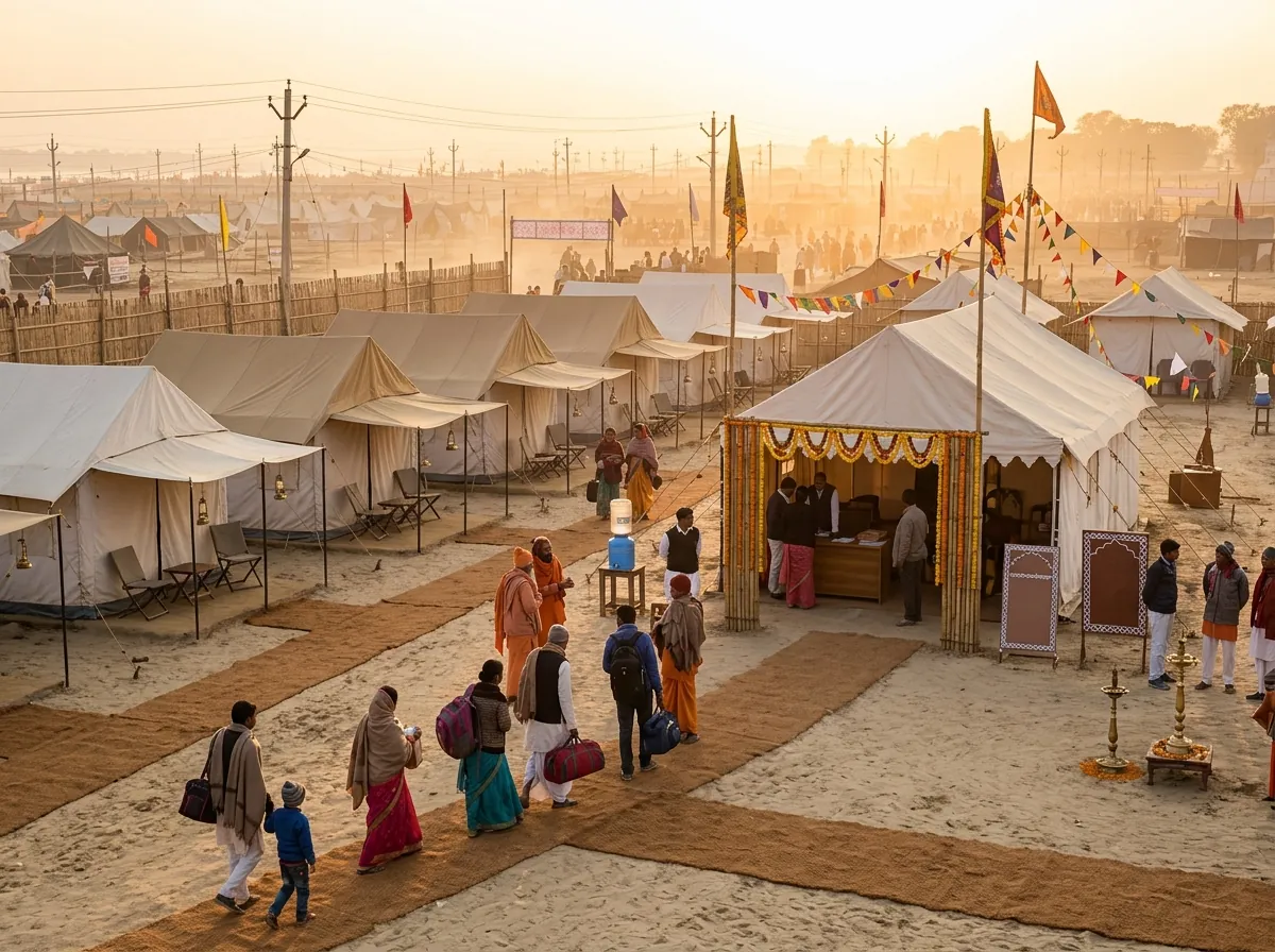 Magh Mela Stay Guide: Tent Colony, Kalpwas Residency & City Hotels (2027) — image 1