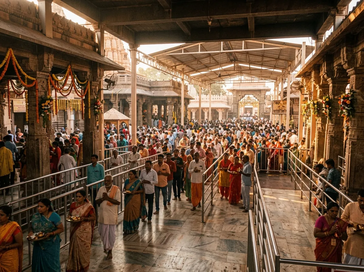 MAHAKALESHWAR — QUEUE / DARSHAN HALL — supporting photo, first-hand preferred