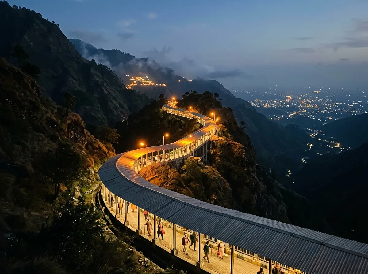 THE VAISHNO DEVI TREK: 13 KM TO THE BHAWAN — FRONT VIEW / HERO — hero image, 16:9, first-hand photo preferred; if sourced, credit visibly